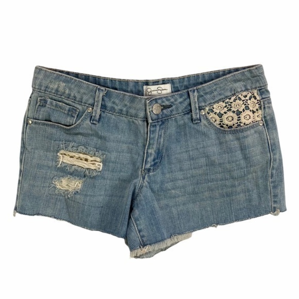 Jessica Simpson Light Wash Denim Cutoff Shorts‎